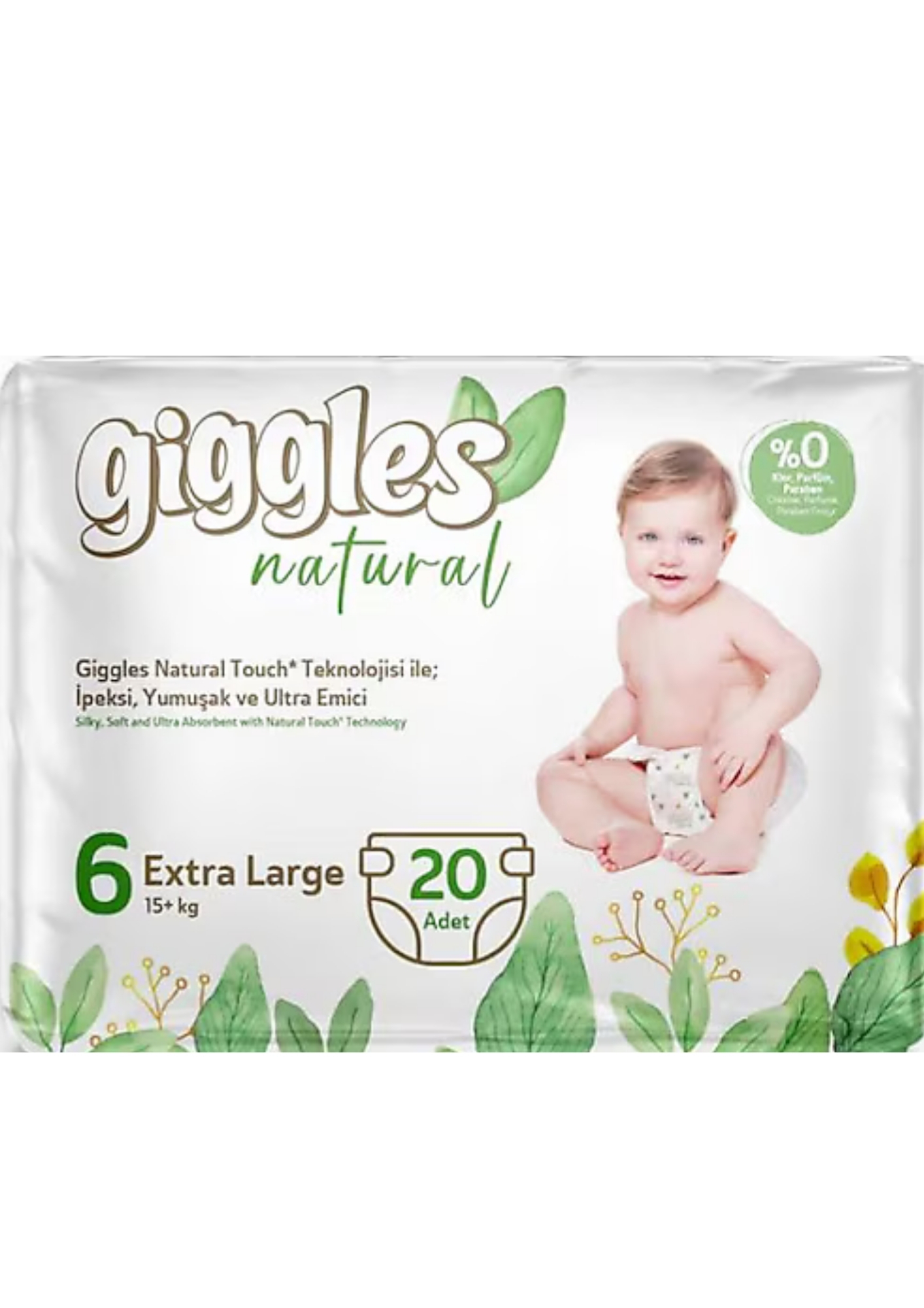 GİGGLES İKİZ BEBEK BEZİ NO:6 XL