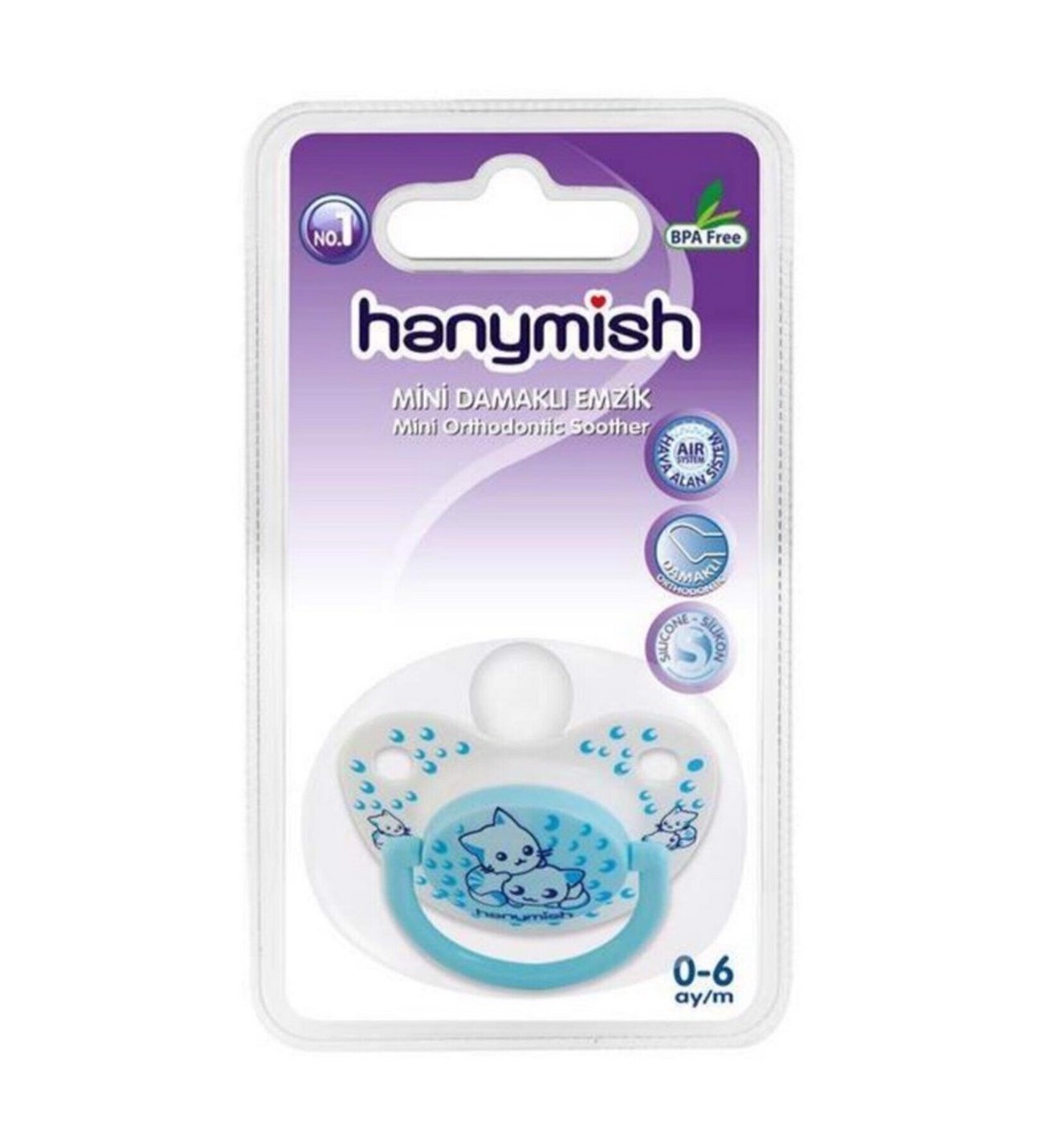 HANYMİSH MİNİ SİLİKON DAMAKLI EMZİK NO:1