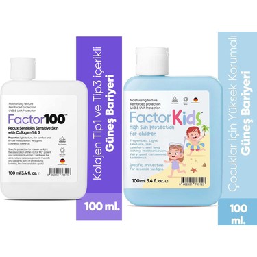 FACTOR100 GÜNEŞ KREMİ 100 ML SPF50+ KIDS