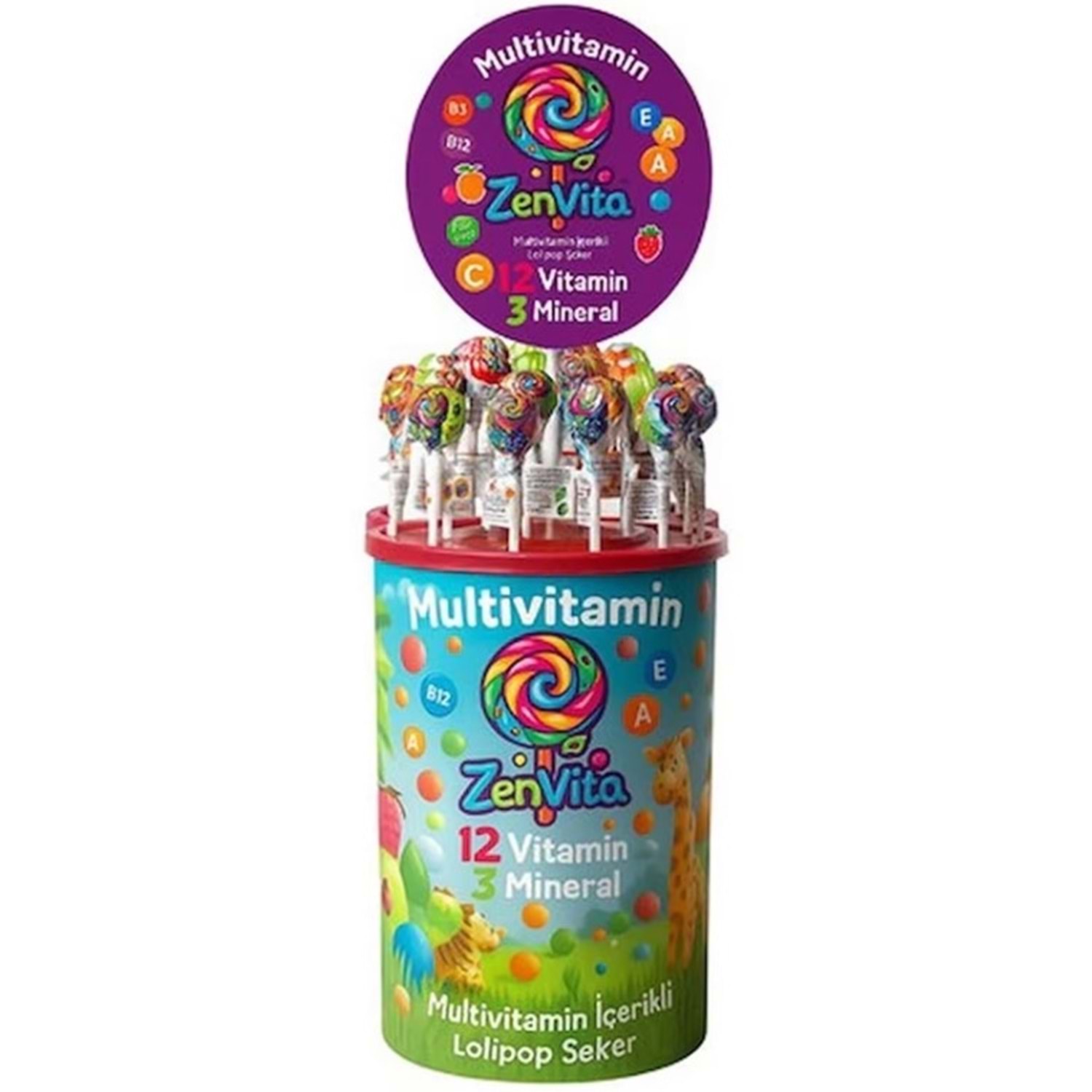 ZENVİTA MULTİVİTAMİNLİ LOLİPOP 11GR 150Lİ
