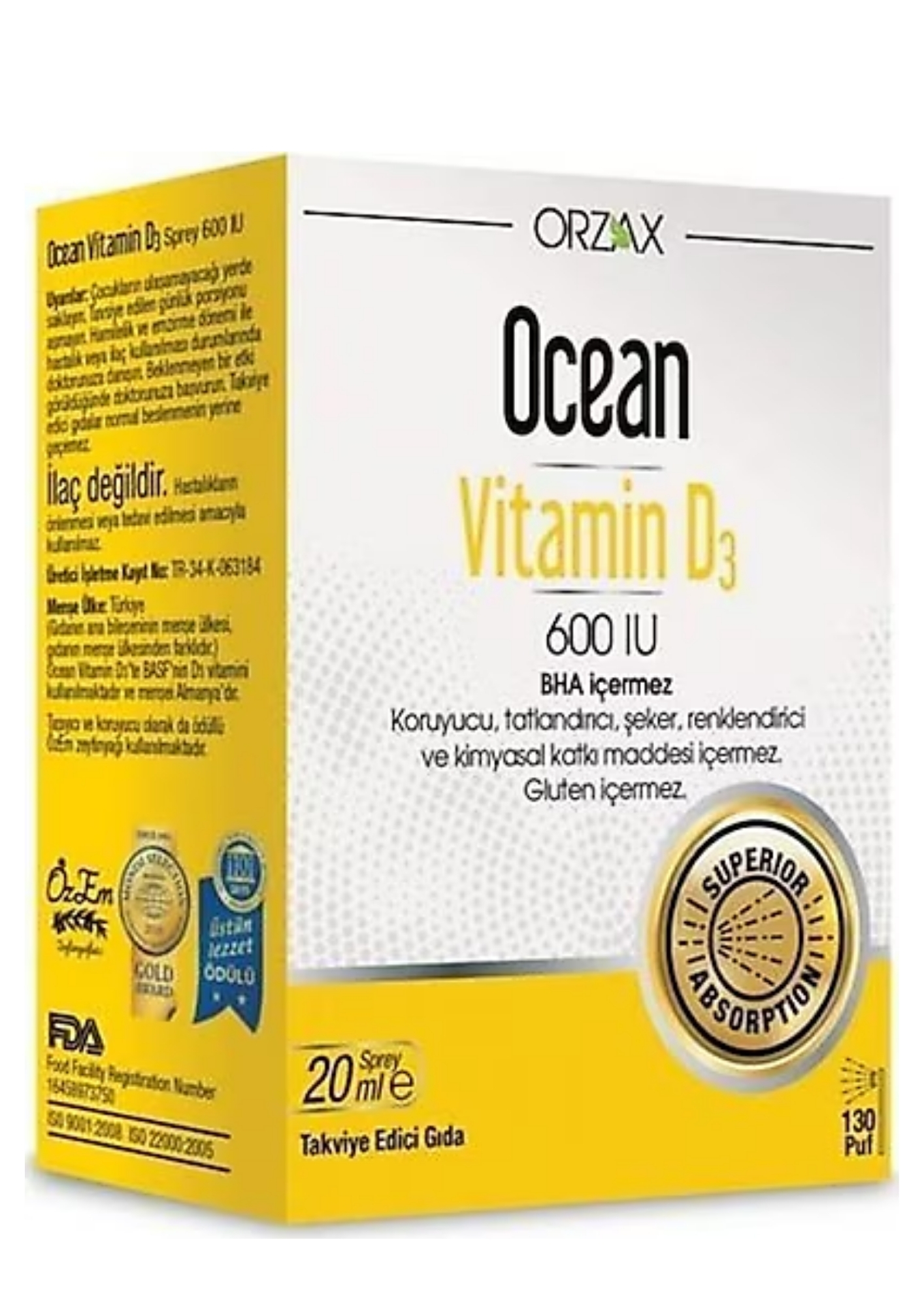 OCEAN VİTAMİN D3 600 İU SPRAY