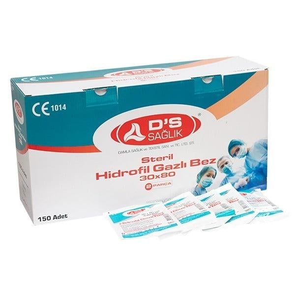 DS PLUS STERİL GAZLI BEZ 2 PARÇA 30 x 80