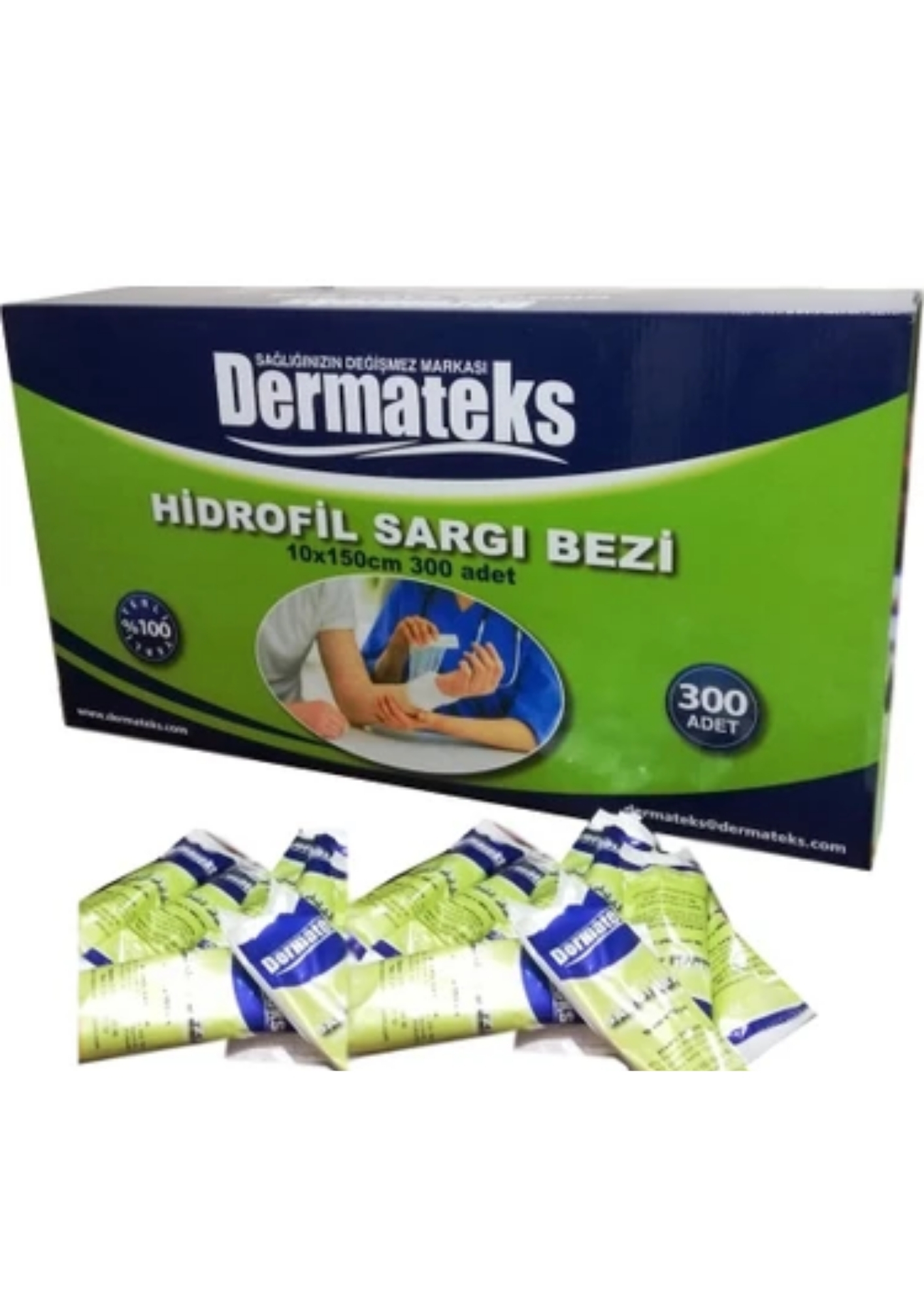 DERMATEKS SARGI BEZİ HİDROFİL 10cm x 100m