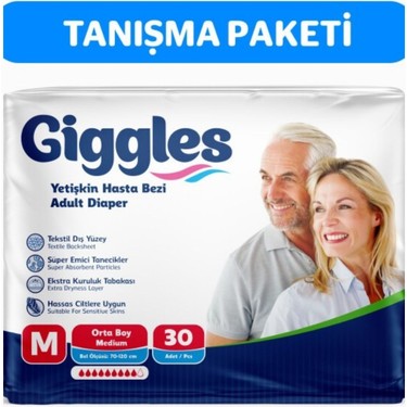 GİGGLES HASTA BEZİ BELBANT XL 30'LU